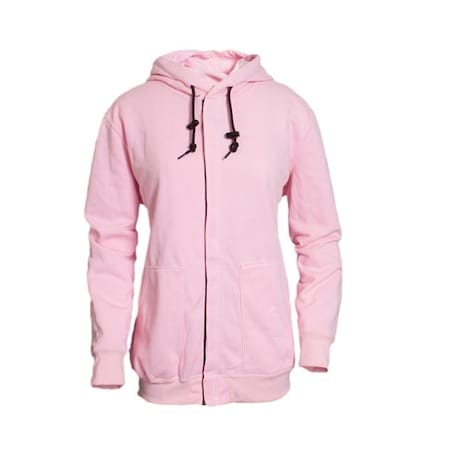 National Safety Apparel 10.5 OZ PINK ZIP SWEATSHIRT-2X, FR/MODACRYLIC BLEND HOODED C21SA05W2X